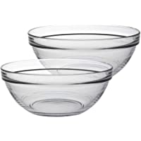 Duralex LYS - Juego de Boles de Servir o para Cocina - Apilables - 17 cm - Pack de 6